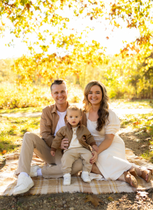 Chelsea's family in the fall