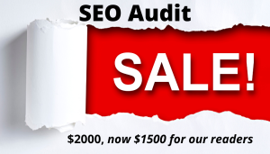 SEO Audit Sale! Was $2,000, now $1,500 for our readers.
